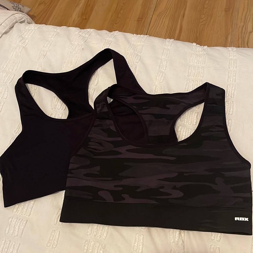 ❌SOLD❌🤍RBX🤍 2 SPORTBRAS • BLACK & CAMO
